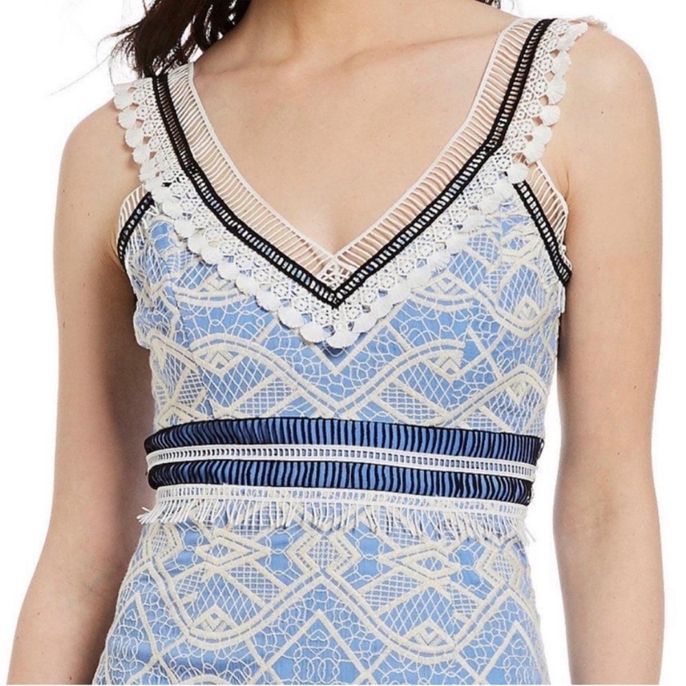 Gianni Bini Tiered blue dress size 4 - Picture 3 of 16